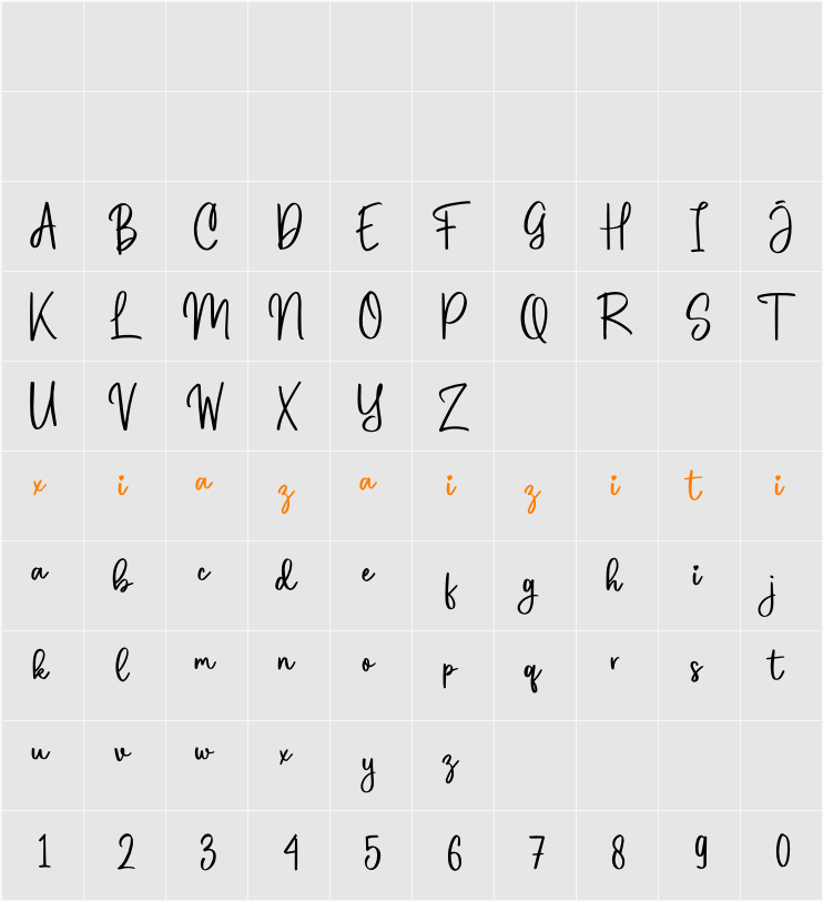 Justring 字符映射表