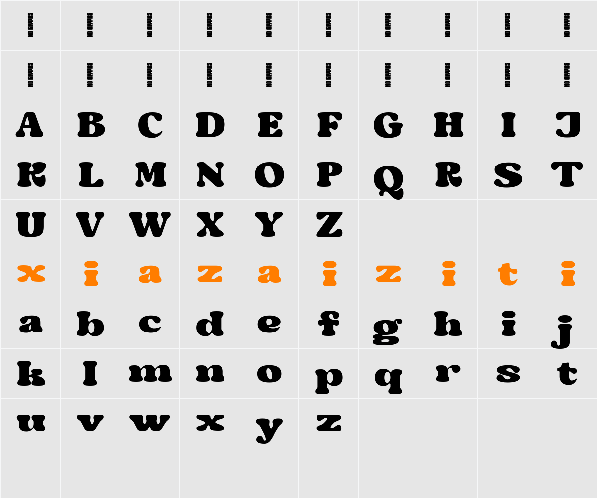 Marie Queen 字符映射表