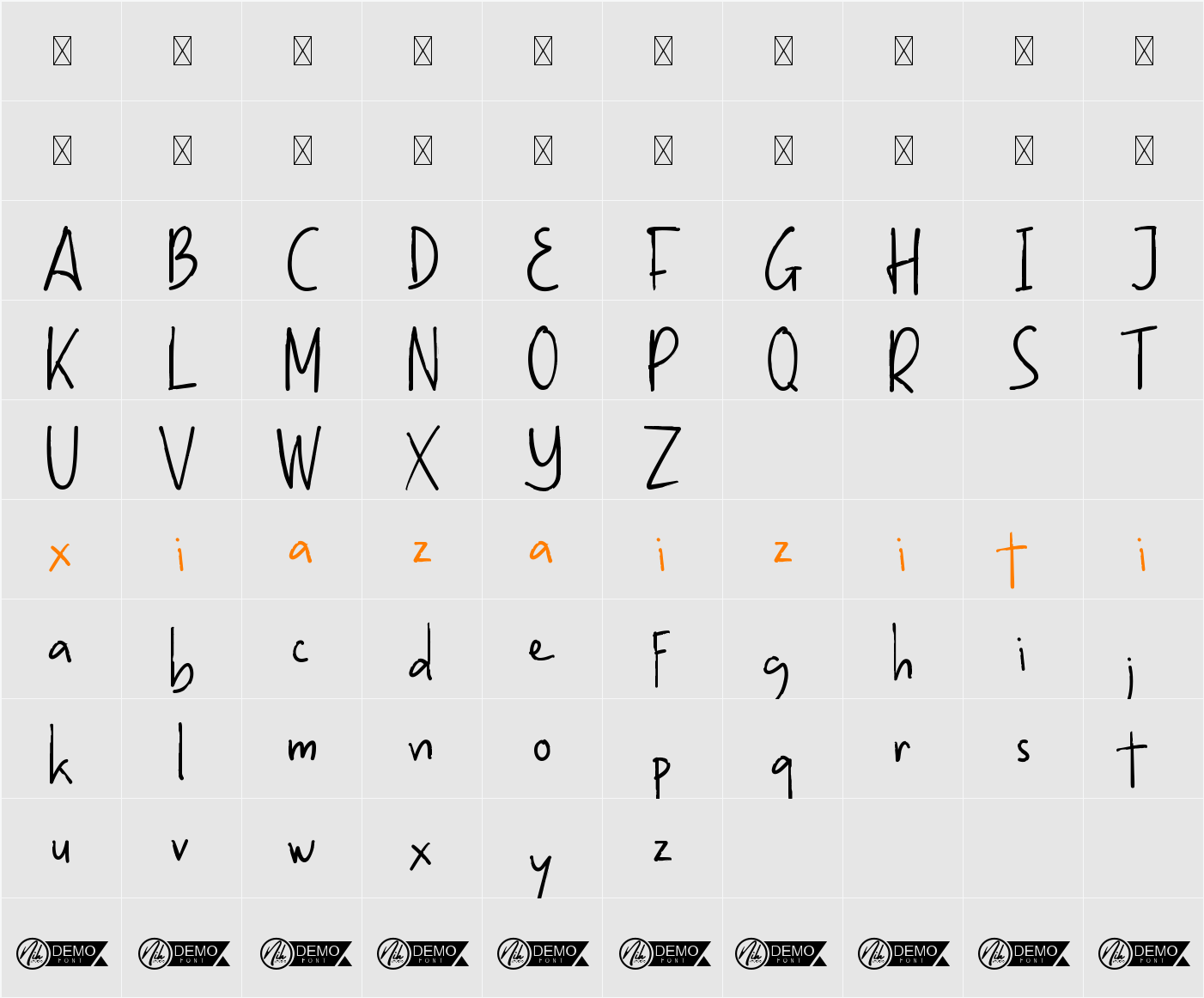 Jingga Berkata Demo 字符映射表