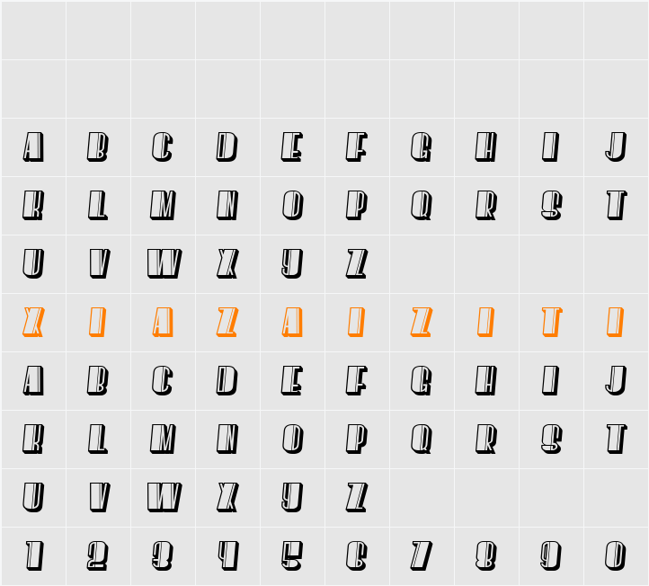 However Stylish 字符映射表