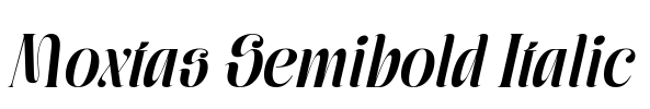 Moxtas Semibold Italic