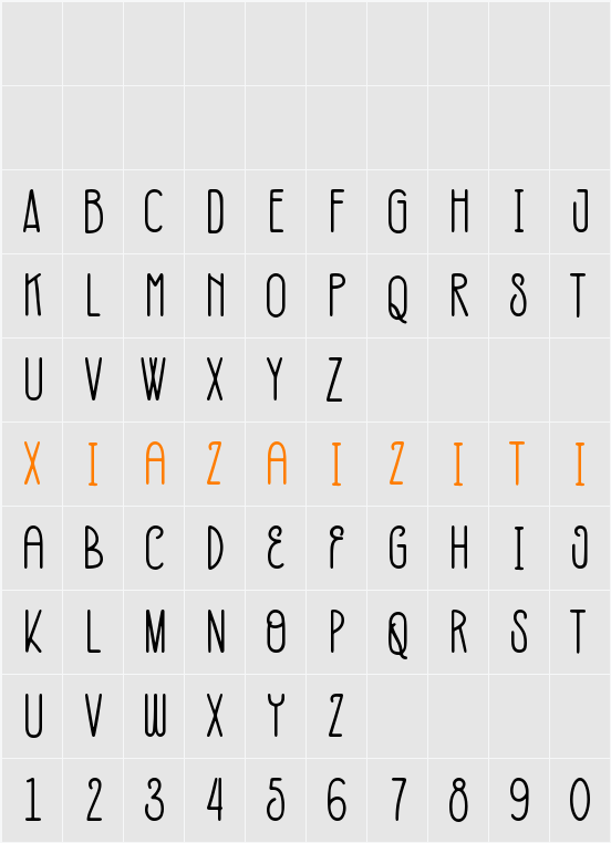 Morning Shore 字符映射表