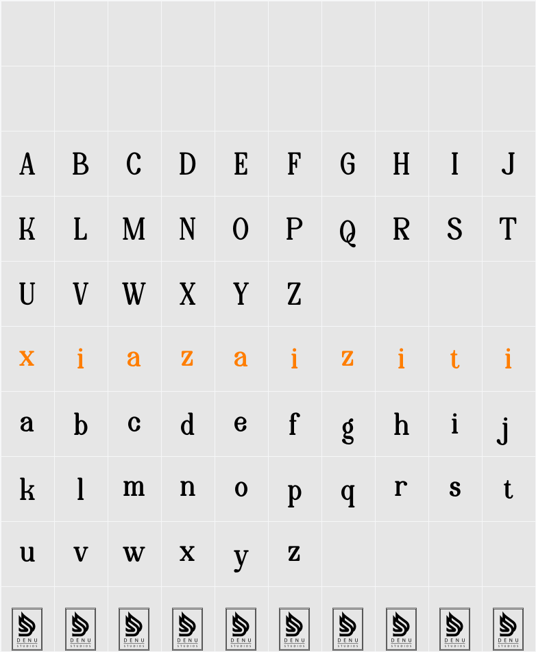 Rafikae 字符映射表