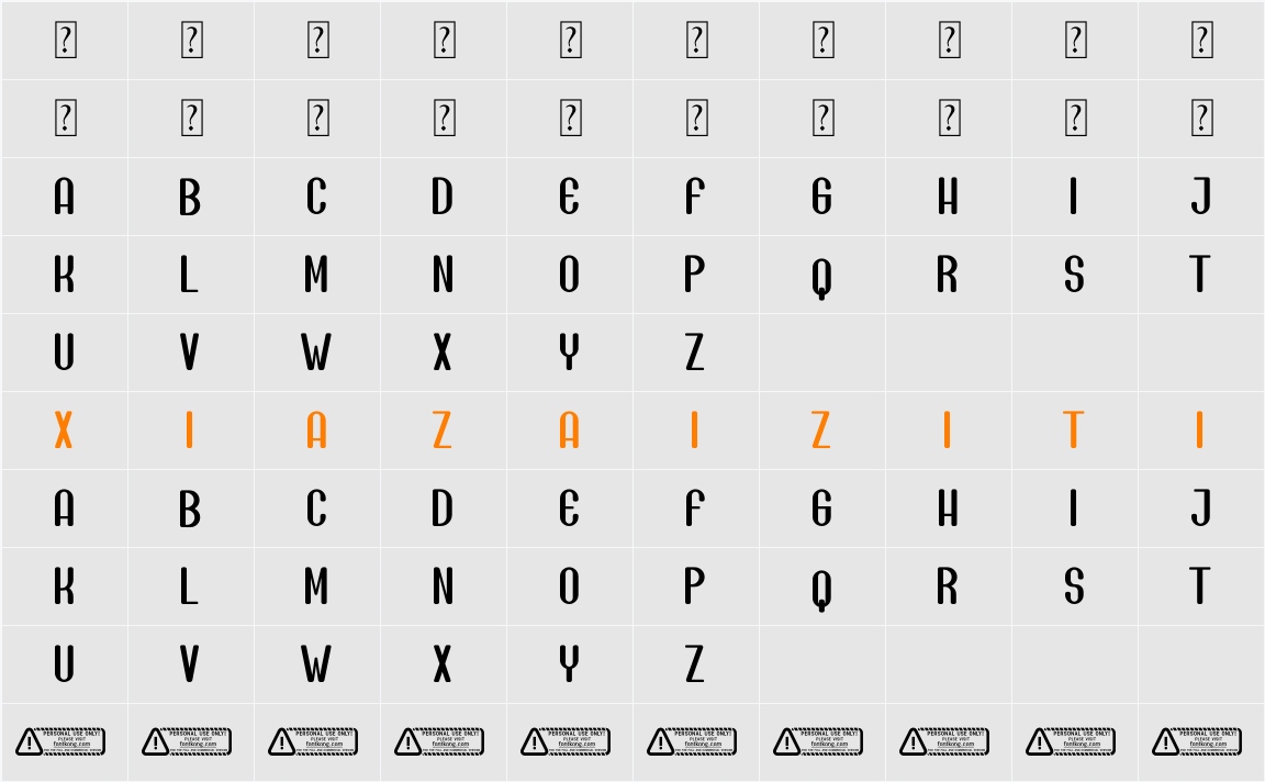 Pearce PERSONAL USE ONLY! 字符映射表