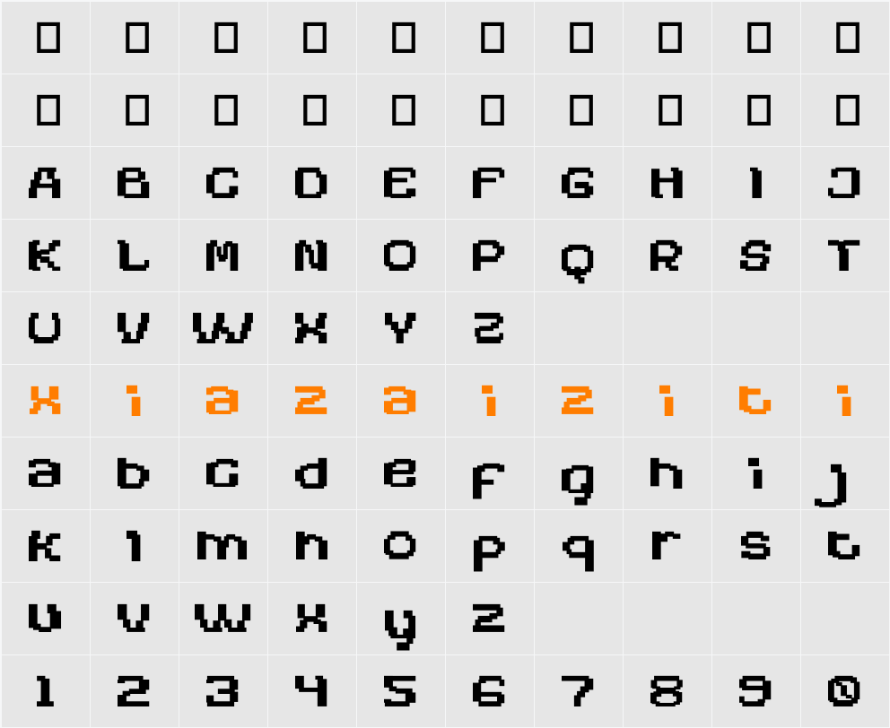 Mespix 字符映射表