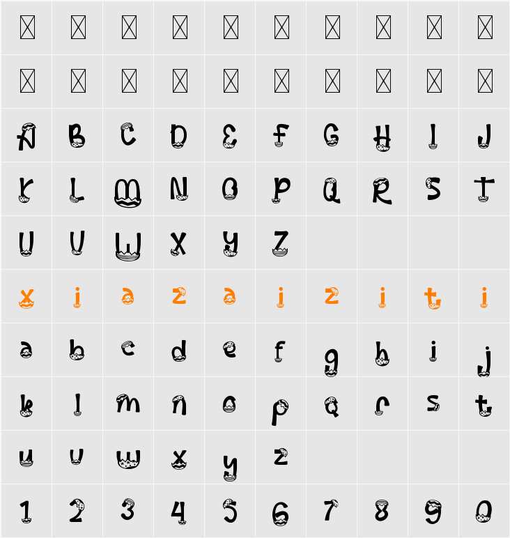 Palm Sunday Egg Crack 字符映射表