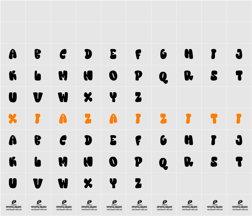 Raspberry Vine DEMO 字符映射表