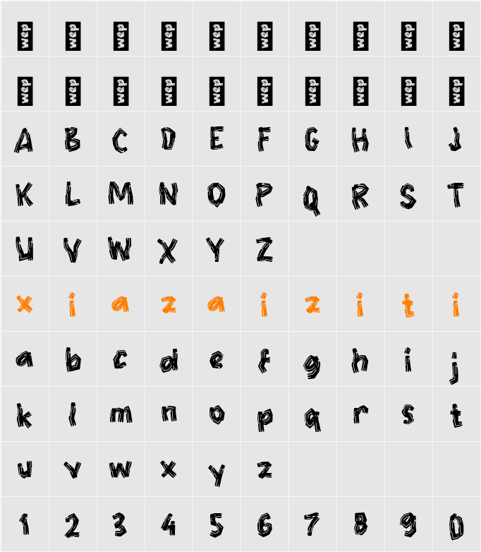 M Meranti 字符映射表