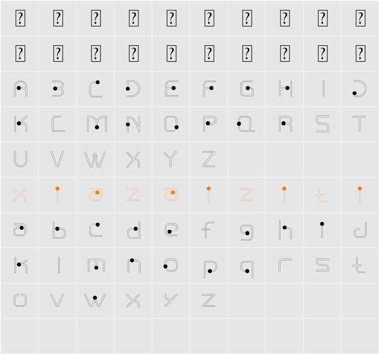 Nuixyber Glow Next 字符映射表