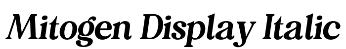 Mitogen Display Italic