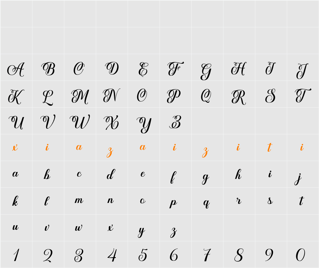 Maulysia 字符映射表