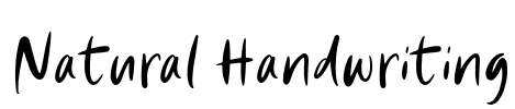 Natural Handwriting 字体预览图