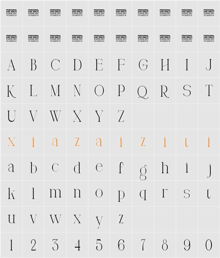 Qoency Demo 字符映射表