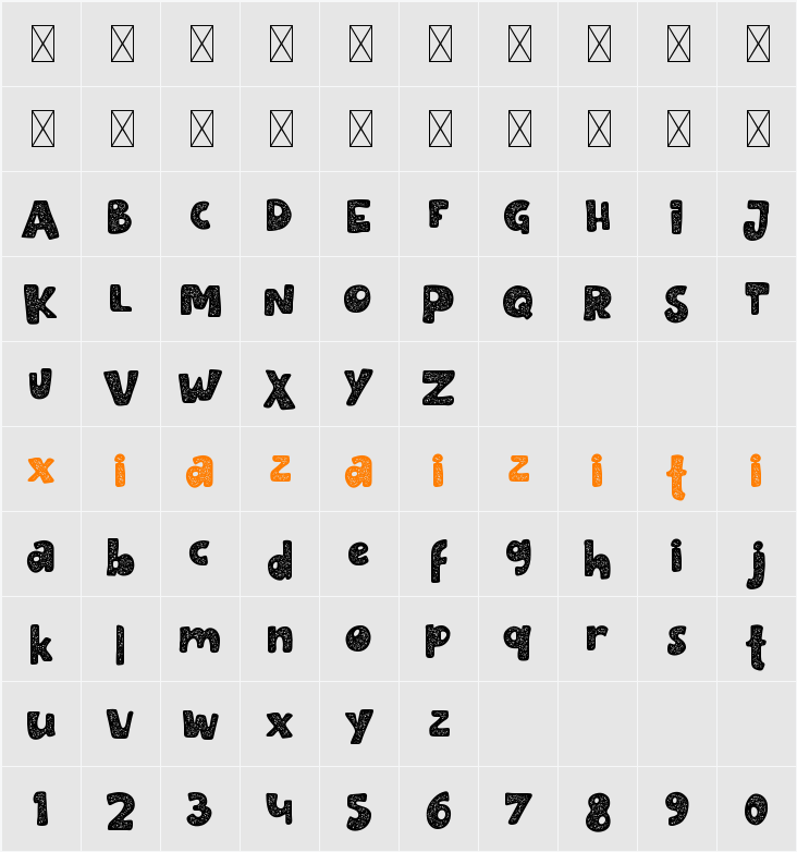 Opal Orbit Texture 字符映射表