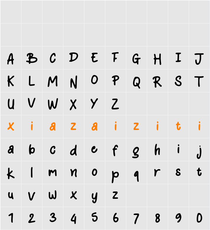 Nothing Pena 字符映射表