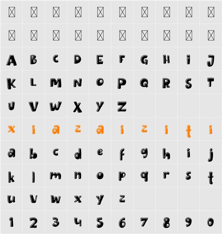 Opal Orbit Light 字符映射表