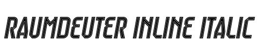 Raumdeuter Inline Italic