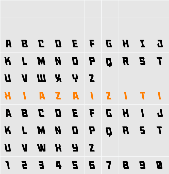 Quicky Nick Leftalic 字符映射表