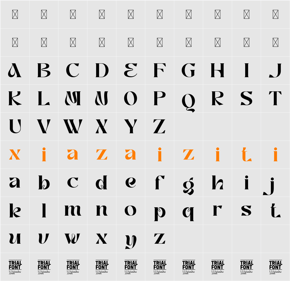 RAPHAEL CREATED DEMO 字符映射表