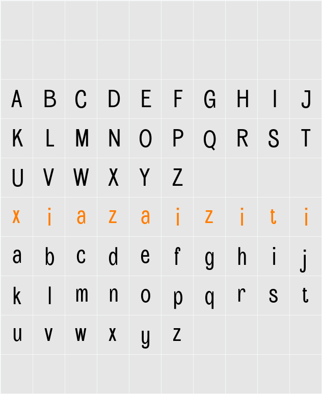 Meditera Demo 字符映射表