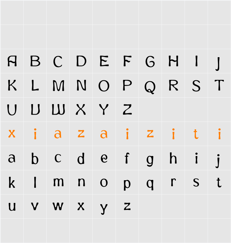 Neckyn Blur Demo 字符映射表