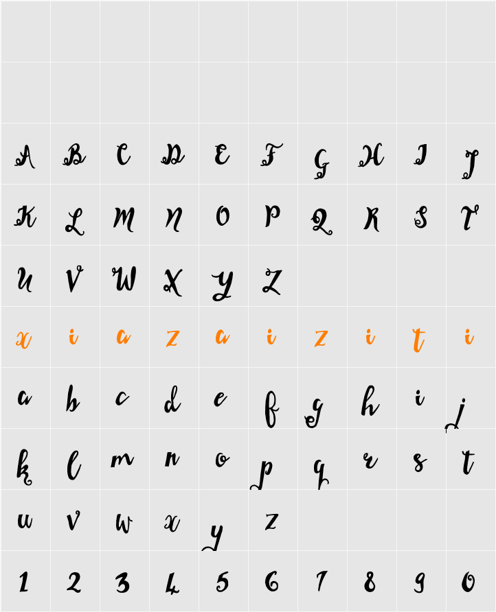 Quintessa 字符映射表
