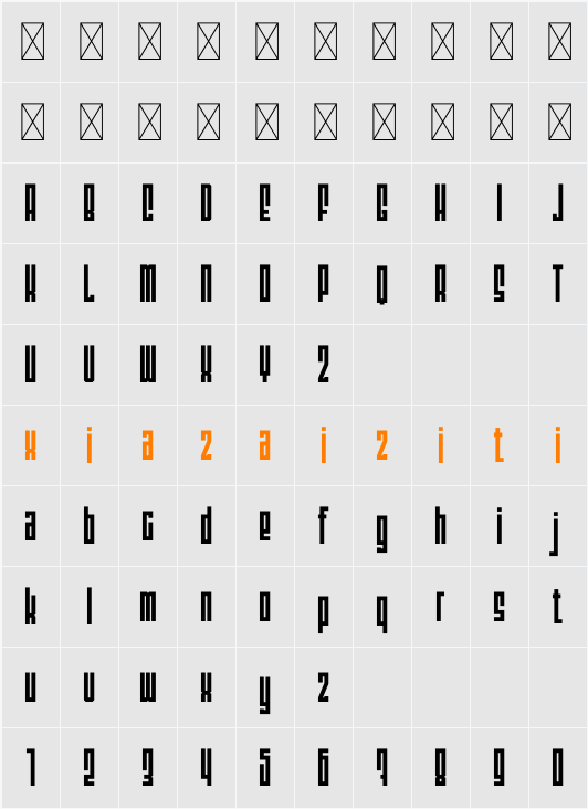 MORFIRE 字符映射表