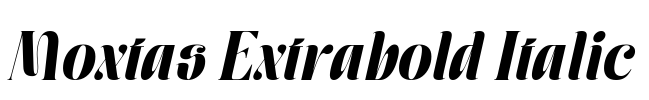Moxtas Extrabold Italic