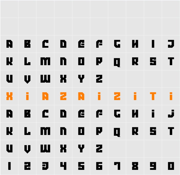 Megadroid 字符映射表