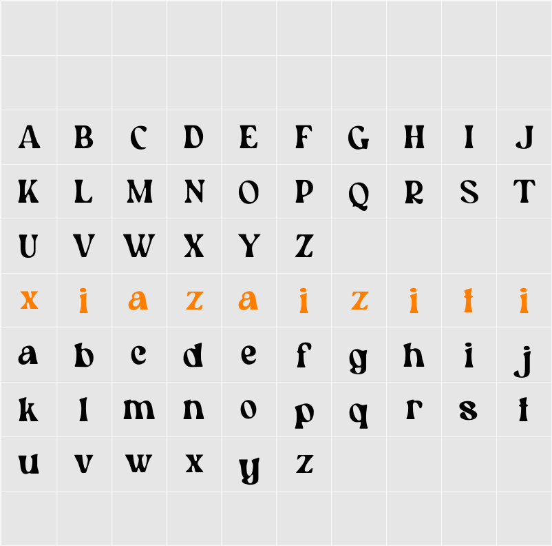 Rantys Blur Demo 字符映射表