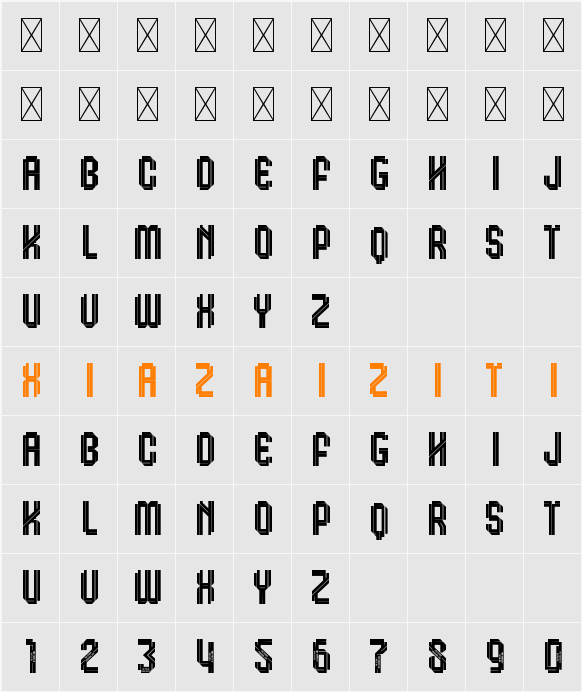 Merseysiders Personal Use 字符映射表