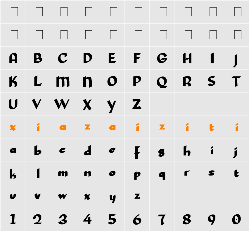 Porcini 字符映射表