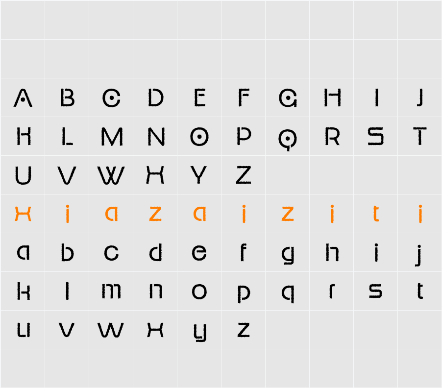 Rebolt Rough Demo 字符映射表