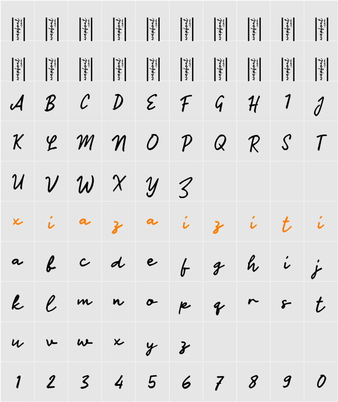 Oaksido Script 字符映射表