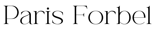 Paris Forbel 字体预览图