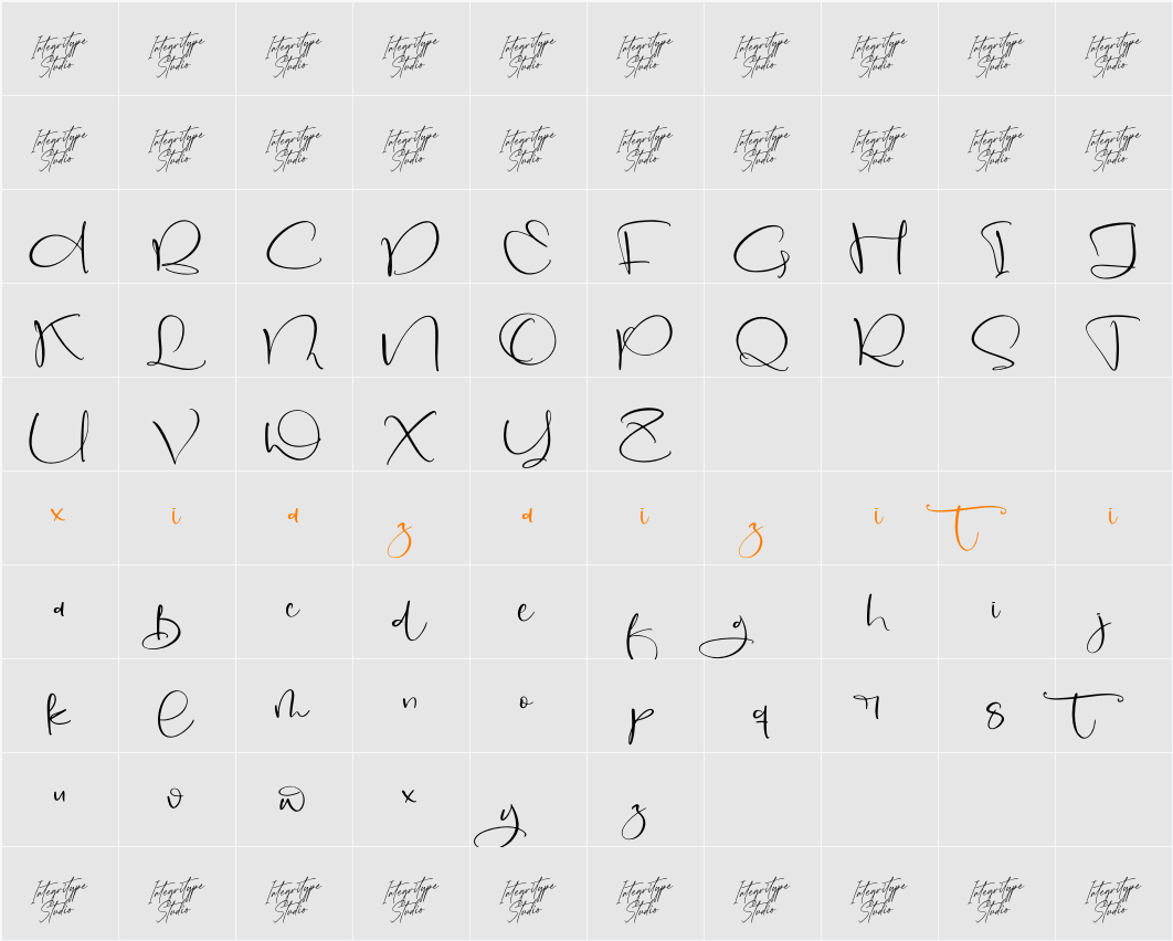 Mustard Simple DEMO VERSION 字符映射表