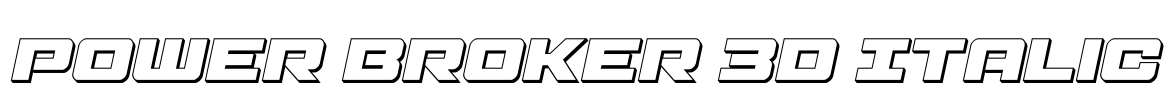 Power Broker 3D Italic