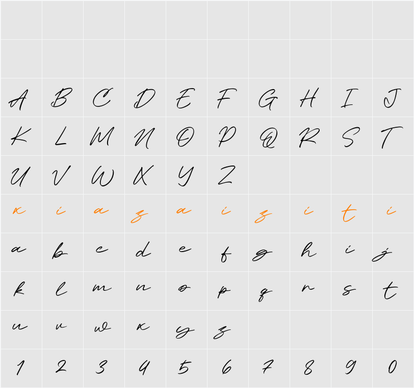 Ortler 字符映射表