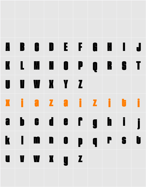 Pavelise Demo 字符映射表