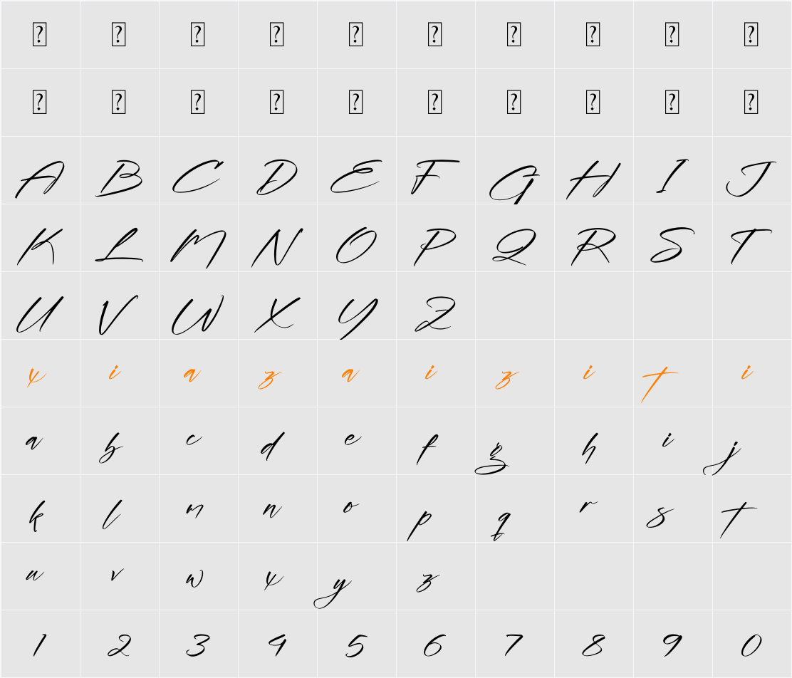 Ramsoneth 字符映射表