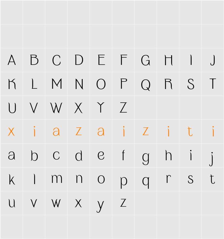 Ravelina Demo 字符映射表