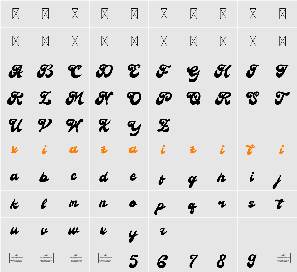 Psychedelic 字符映射表