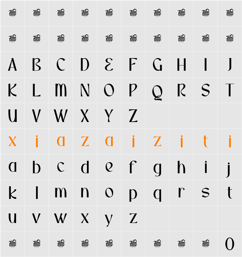 ORSATTA Trial 字符映射表