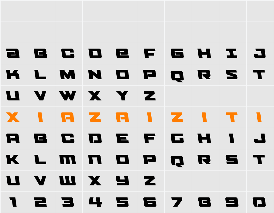 Power Broker Semi-Leftalic 字符映射表