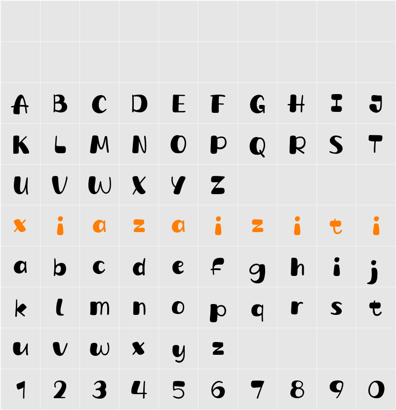 Quicky Story 字符映射表