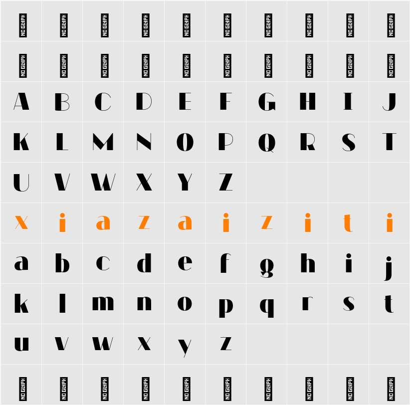 Munges Expanded 字符映射表