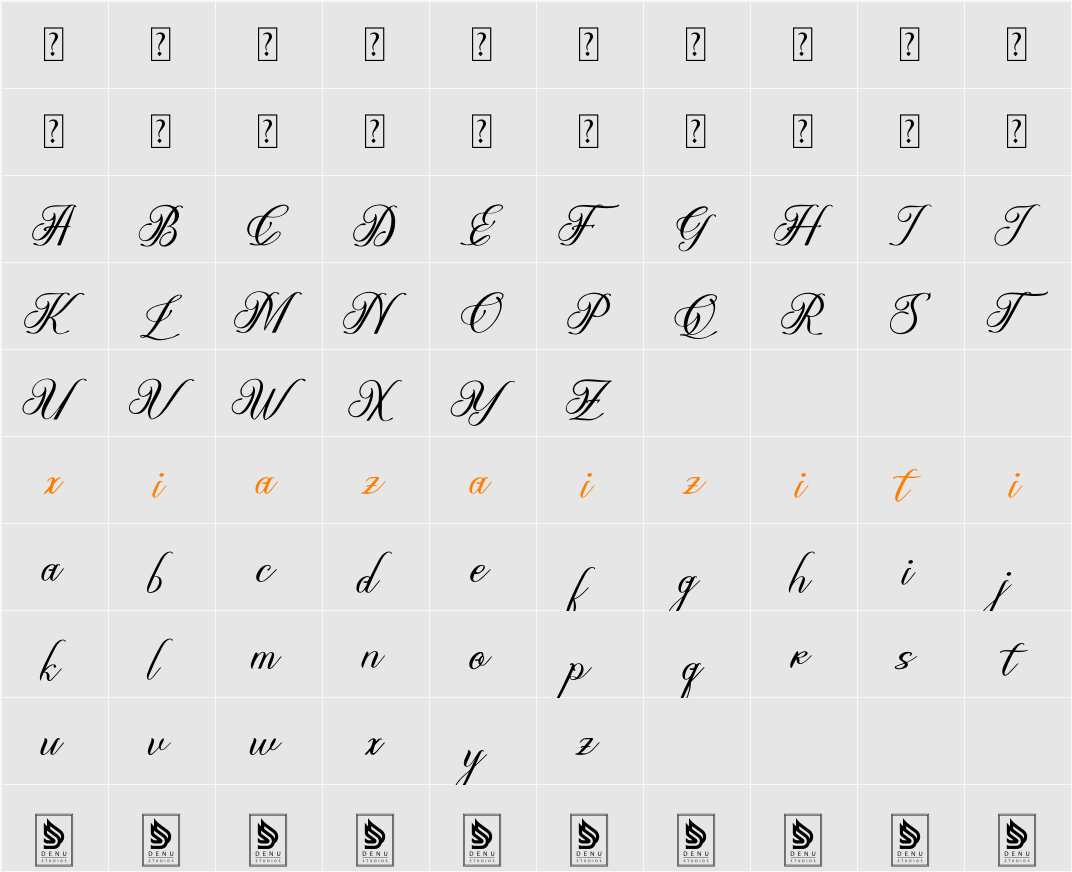 Olydemi 字符映射表