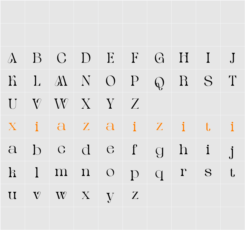 Qianzy Demo 字符映射表