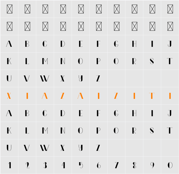 Night Light 字符映射表