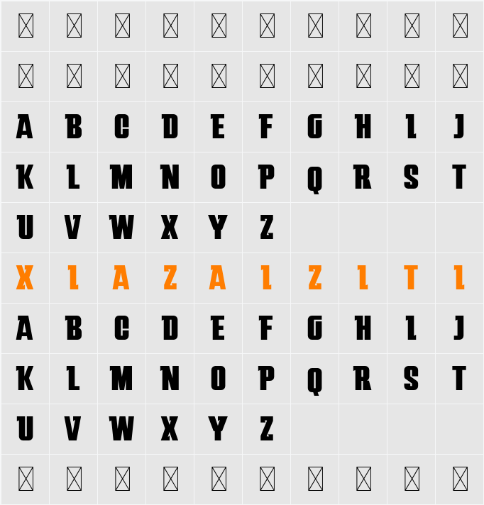 PTG DEGUSTAY - DEMO 字符映射表